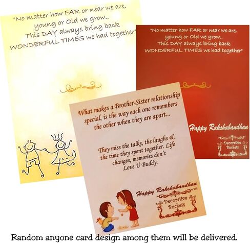 Adult Rakhi | Rakhi for Brother :Rakhi for Bhaiya :Handcrafted mauli Rakhi Combo with Greeting Card & Roli Chawal: Rakshabandhan Traditional moli Rakhi for Men in Saudi Arabia
