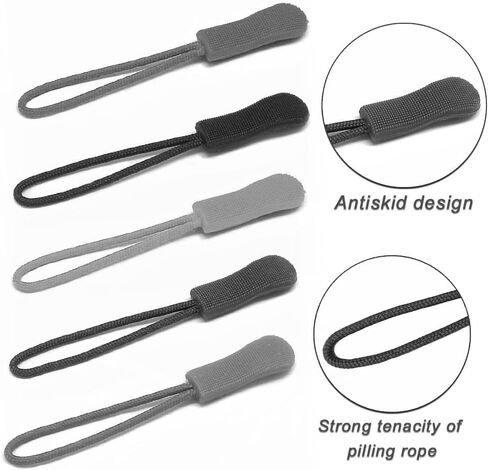Fbshicung 10 Pcs Zipper Pull Replacemen Tab Heavy Duty Zipper Extender Cord for Bag Suitcase Jacket Luggage (Blue) in Saudi Arabia