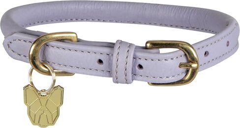 Digby & Fox Rolled Leather Dog Collar (Medium/Long, Black) in Saudi Arabia