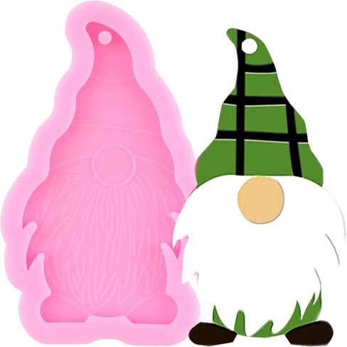 Gnome Keychain Silicone Mold Gnome Epoxy Resin Molds for Keychain Backpack Pendant Jewelry Making Necklace Decoration Craft in Saudi Arabia