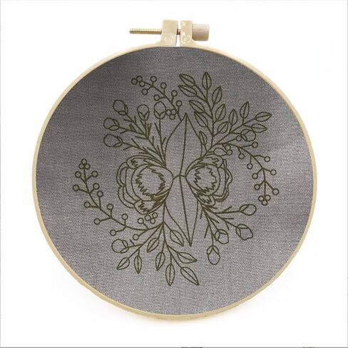 Meecaa XXXX Embroidery Kit Starter Set, Hand Embroidery Set,Pattern Printed Cross Stitch Set for Beginner Adults, with Embroidery Hoop and Instructions (Peacock) in Saudi Arabia