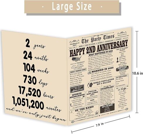 YiKaLus Large 25th Anniversary Card for Couples, Retro 25 Years Wedding Aday Gift Ideas for Him Her, Unique Silver Aday Gifts for Husband Wife in Kuwait