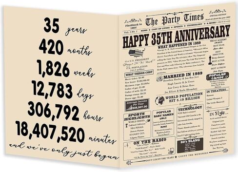 YiKaLus Large 25th Anniversary Card for Couples, Retro 25 Years Wedding Aday Gift Ideas for Him Her, Unique Silver Aday Gifts for Husband Wife in Kuwait