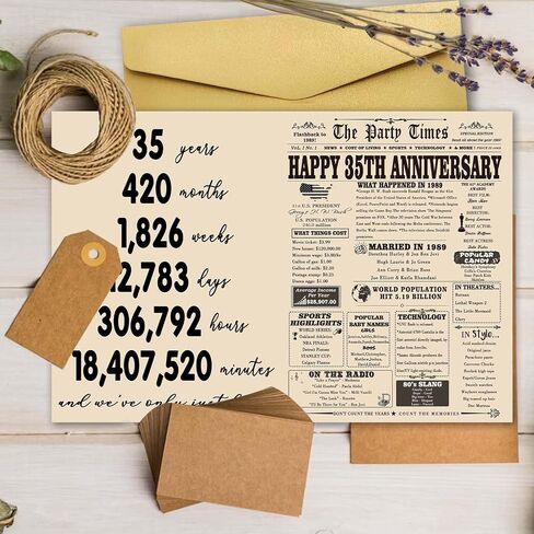 YiKaLus Large 25th Anniversary Card for Couples, Retro 25 Years Wedding Aday Gift Ideas for Him Her, Unique Silver Aday Gifts for Husband Wife in Kuwait
