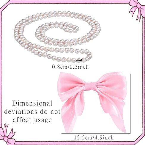 Pink Ribbon Bow Cake Topper Pearl Cake Decor Coquette Birthday Cake Bachelorette Coquette Birthday Party Bow Party Decorations in Saudi Arabia
