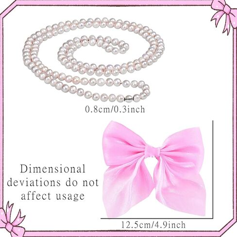 Pink Ribbon Bow Cake Topper Pearl Cake Decor Coquette Birthday Cake Bachelorette Coquette Birthday Party Bow Party Decorations in Kuwait