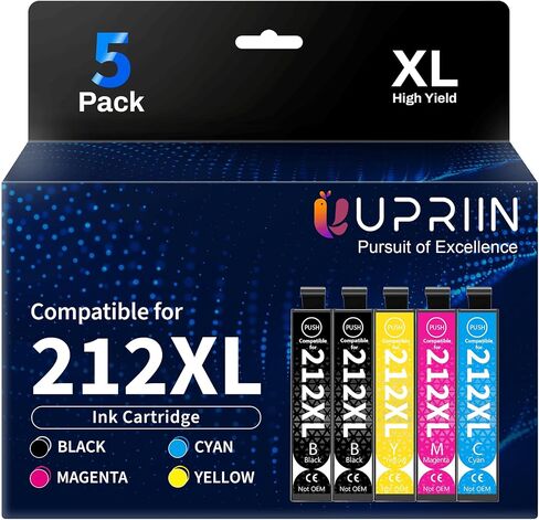 Compatible for 702XL Black Ink Cartridge Multipack Remanufactured Replacement for Epson 702 702XL T702XL Ink Cartridge Compatible for Workforce Pro WF-3720 WF-3730 WF-3733 (2 Black) in Saudi Arabia