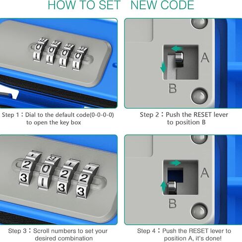 Portable Small Lock Box, Mini Safe Box for Travel, Combination Security Case Lockbox with Code, Waterproof Small Safe Box with Removable Chain Key Lock Box with Code, Lock Boxes for Personal Items in Saudi Arabia
