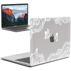 IBENZER Compatible with New MacBook Air 13 inch Case 2022 2021 2020 M1 A2337 A2179 A1932, Plastic Hard Shell Case for Mac Air 13 Retina Display with Touch ID (2018-2022), LACE, MAD-T13LACE