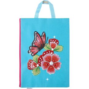 5D DIY Diamond Painting Canvas Tote Bag Reusable Grocery Bags for Women, Stationery Bag for Students, Durable Fashionable Bags for Shopping Daily Organization Rhinestone Diamond Art Handbag 10x14 inch