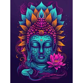 Wergund Diamond Art Painting Buddha, Diamond Art Kits for Adults Religion, Full Drill Crystal Rhinestone Embroidery Cross Stitch Arts Craft Canvas Wall Decor Gift 12x16Inch/30x40 cm-16