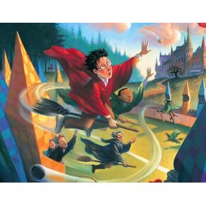 New York Puzzle Company - Harry Potter Quidditch Mini - 100 Piece Jigsaw Puzzle for Adults by Mary GrandPré