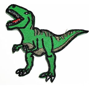HHO T Rex Dinosaur Animal Kid Baby Boy Girl Patch Embroidered DIY Patches, Cute Applique Sew Iron on Kids Craft Patch for Bags Jackets Jeans Clothes