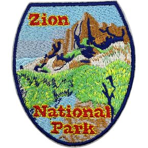 3.4" Zion National Park Travel Souvenir Full Embroidered Iron on Patch