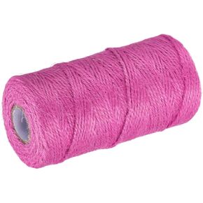 MECCANIXITY 328 Feet Garden Twine, 2mm Craft Jute Twine String Jute for Artwork, DIY Crafts, Gift Wrapping, Fuchsia