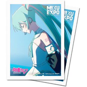 Ultra PRO - 10th Anniversary Hatsune Miku 100ct Deck Protector Sleeves - Stream | Trading Card Games Fans, Hatsune Miku Merchandise Collectors, Anime-Inspired Gaming Accessories, Archival-Safe Card