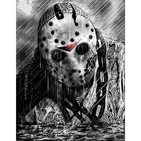 Generic DIYPAINTING 5D Diamond Art Painting by Number Kits Horror Movie Halloween 16X20 Painting Cross Stitch Full Drill Crystal Rhinestone Embroidery Pictures Arts Craft for Home Wall Decor Gift