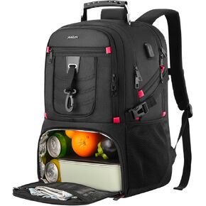 YAMTION 17.3 Inch Laptop Insulated Backpacks with Cooler Compartment,Men Work Cooler Backpack Insulated Lunch Bag for Teens Boys with Charging Port for Gym College Travel