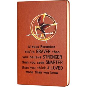 Hunger Games Leather Notebook Movie Inspired Quotes Gifts for Movie Fans Gifts Birthday Graduation Gifts for Women Men (always remember)