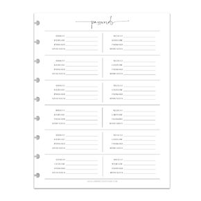BetterNote Password Tracker Refill Pages for Disc Notebook, Fits Discbound, Levenger Circa, Happy Planner, Staples Arc, TUL, Talia (Modern- 25 pages, 11-Disc, 8.5"x11")