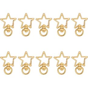 WANDIC Keychain Clip Hook, 50 Pieces Swivel Trigger Snap Hooks Lobster Claw Clasp for Keychain Clip Lanyard Hardware Sewing Craft Project, Rose Heart