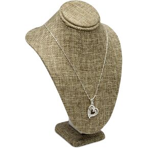 Novel Box Burlap Necklace Jewelry Display Bust Stand X-Large (15.5X8X5) + Custom NB Pouch in Kuwait