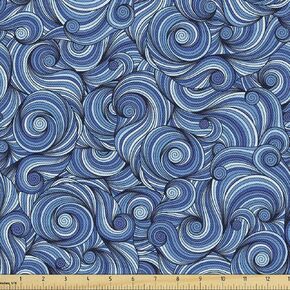 Ambesonne Floral Fabric by The Yard Abstract Clove Petals Vibrant Circular Essence Bouquet Design Decorative Fabric for Curtain Sofa Ottoman Kitchen Bench Quilts and Table Runner 1 Yard Reseda Green