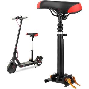 Adjustable Electric Scooter Seat for Adults - Compatible with Scooters 3.54-3.93 inches Thick, 5.51-5.98 inches Wide - Aluminum Rod & PU Cushion, Ergonomic, Easy Install, Durable & Stylish