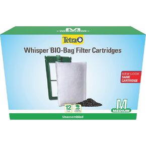 Tetra Medium Whisper Bio-Bag Unassembled Filter Cartridge, 12 Count, Pack of 24