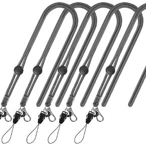YOUOWO 5 Pack Lanyards for id badges holder Adjustable grey Neck lanyards for pen men women Keys id Badge Holder Office neck lanyards Cruise