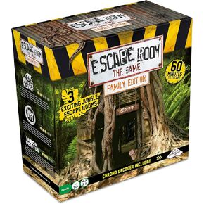 Identity Games [www.identity games.com] Escape Room The Game, Family Edition - with 3 Exciting Jungle Escape Rooms | Solve The Mystery Board Game for Family, Kids & Teens (English Version)