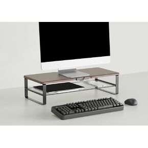 Monitor Stand with drawer, 2-Tier Monitor Stand Riser for desk with Phone Holder and Cable Management - Desk setup, Laptop Printer, Desk Organizer Stand, for Home & Office, White