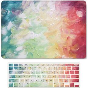 Laptop Case Compatible with MacBook Pro 13 Inch Case 2020 2019 2018 2017 2016 Release A2338 A2289 A2251 A2159 A1989 A1708 A1706, Plastic Hard Shell Case & Keyboard Cover Skin, Oil Paint