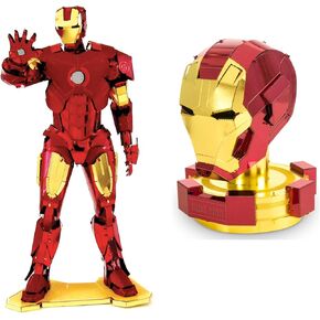 Metal Earth Fascinations 3D Metal Model Kits Marvel Iron Man - Iron Man Helmet Set of 2