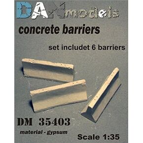 DAN MODELS Concrete BARRIERS / Set Checkpoint. Material — Gypsum 1/72 35403
