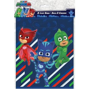 PJ Masks Plastic Party Loot Bags - (8 Pack) Premium Goody Bags for Kids | Durable & Adorable Themed Celebration Supplies