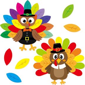 Turkey Bulletin Board Decoration Set Turkey Crafts for Kids Large Size DIY Thanksgiving Cutouts Fall Classroom Decor School Activity Supplies