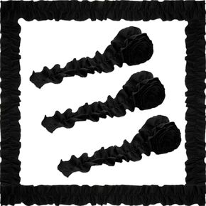 6 Rolls Ruffled Bulletin Board Borders for Classroom Decor Farmhouse Classroom Decor Burlap Bulletin Borders DIY Border Trims Crafts School Classroom Office Home Decoration 2.5 x 94.5 Inch Black