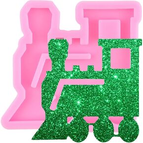 Train Keychain Silicone Molds Train Resin Mold Epoxy Resin Mold for DIY Keychain Backpack Pendant Jewelry Making Necklace Decoration Craft