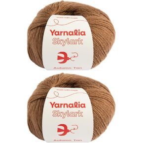 Skylark Yarn | Fingering Weight Yarn | Composed of Superwash Wool | Easy Care (2-Pack, 100g/350yd Each) (Stormy Sky)
