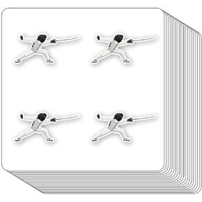 Fencing Sport Stickers 1in for Scrapbooking, Arts, Craft, Kids DIY, Calendars Journals 80-Pack