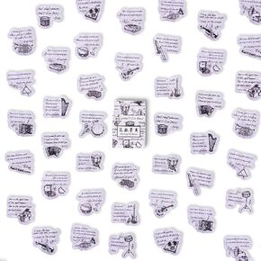 45PCS Mini Size Stickers for Scrapbooking, Bullet Journal, DIY Decoration, Planners, Suitcase, Diary, Notebooks, Album, Laptop, Phone Cases, and Art Crafts