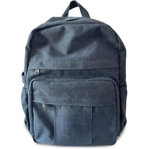Laptop Backpack Women,Canvas Bag, Durable Travel Vintage Backpack,Retro Casual Backpack,Girls Work Daypack Rucksack (Army Green)