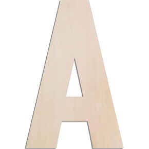 MGTECH 17 Inch Large Wooden Letter M, 1/4 in Thick Big Wood Letter for Crafts and Wall Decor