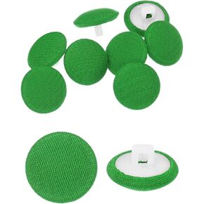 HARFINGTON 10pcs Fabric Cloth Buttons 0.5" Round Sewing Button with Shank Fabric Covered Buttons for Jacket Coat Shirt Suits Bridal, Orange