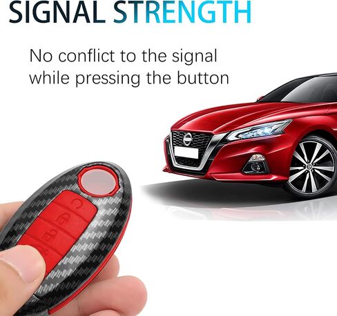 Compatible with Nissan Altima Maxima 5 Buttons Key Fob Cover，Premium Soft TPU Smart Key Fob Case Compatible with Infiniti JX35 Q50 Q60 QX56 QX60 QX79(Black) in Saudi Arabia