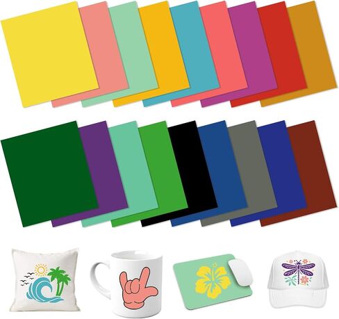 HTVSTD Solid Color Sublimation Ink Transfer Sheets 18 Sheets 12inches * 10inches Pink/Yellow/Green Sublimation Paper Transfer Sheets for Mugs Tumblers DIY Transfer Paper in Saudi Arabia