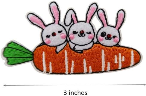 Cute Bunny Rabbit Embroidered Iron On Patch in Saudi Arabia