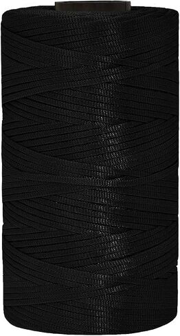 3mm x 218 Yards Flat Polyester Ribbon Yarn for Knitting and Crochet, Polypropylene Macrame Cord for Sun Hats, Bags, Purses, Shoes, Mat, DIY Crafts, Decorative Projects-Dark Blue in Saudi Arabia