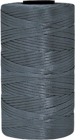 3mm x 218 Yards Flat Polyester Ribbon Yarn for Knitting and Crochet, Polypropylene Macrame Cord for Sun Hats, Bags, Purses, Shoes, Mat, DIY Crafts, Decorative Projects-Dark Blue in Saudi Arabia
